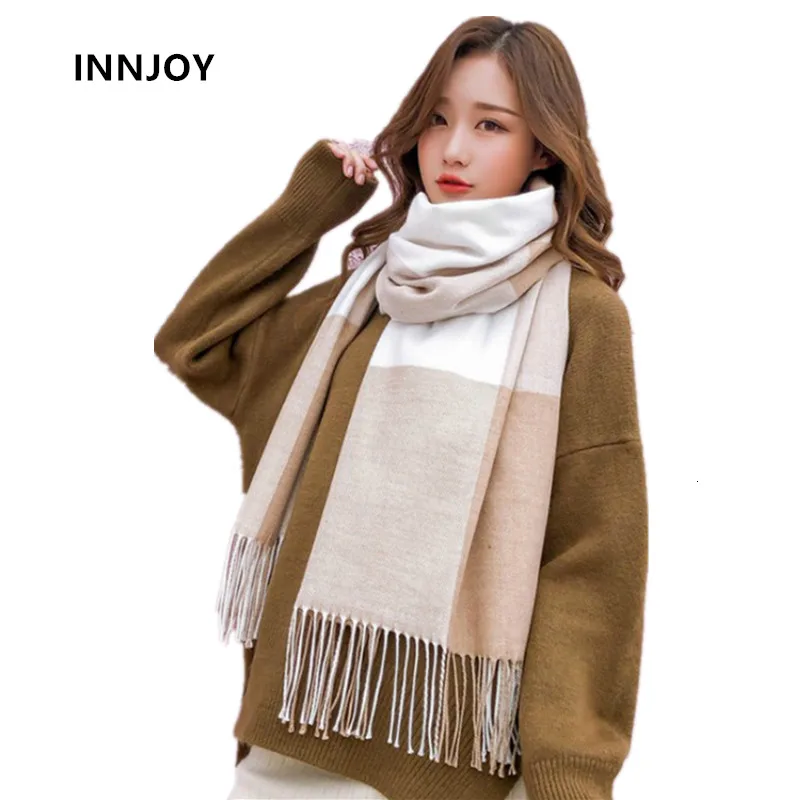 Новое поступление модный клетчатый шарф Зимний женский высококачественный