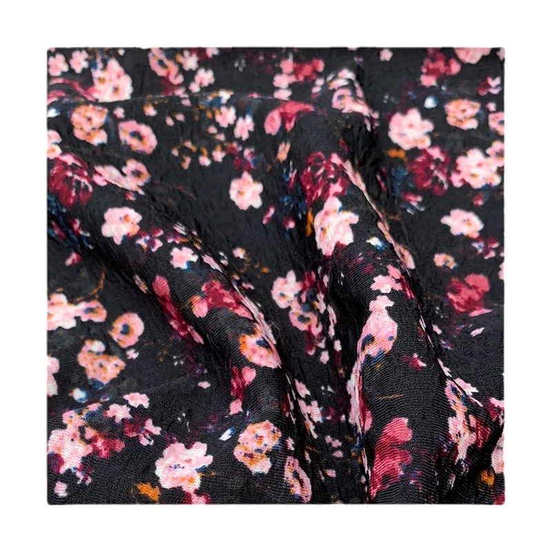 

Width 59" Thickened Elastic Non Draping Texture Chiffon Fabric By The Half Yard For Dress Shirt Material