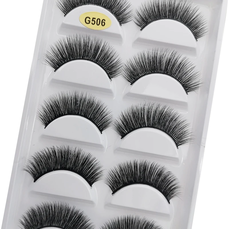 5 пар объемных накладных ресниц эффектные пушистые ресницы Толстые Длинные