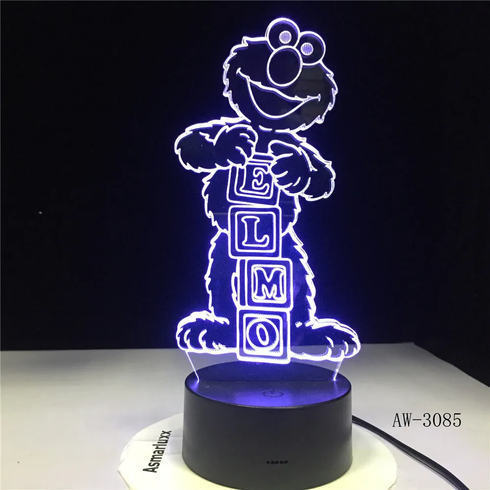 Креативный дизайн лягушки 3D ночник 7 цветов Изменение USB настольная лампа офисный