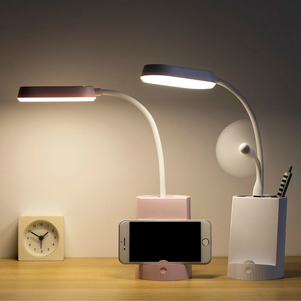 Перезаряжаемая Гибкая светодиодная настольная лампа с крышкой ночник