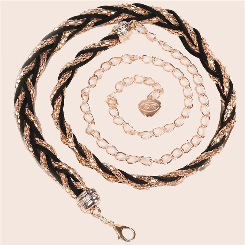 Модный золотистый пояс на талию для девочек универсальные пояса украшения