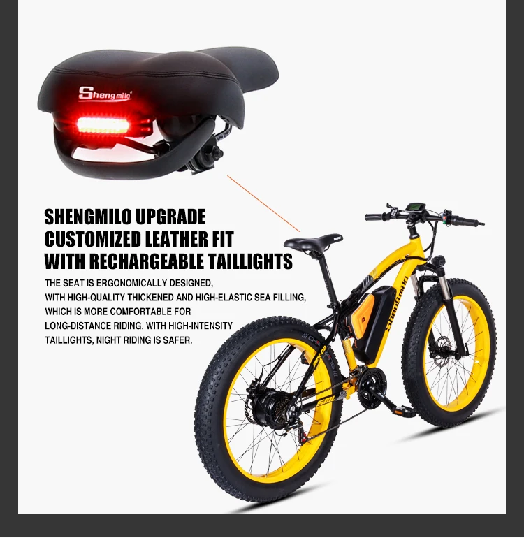 Electric bike 1000W Electric Fat Bike Beach Bike Cruiser Electric Bicycle 48Ｖ17ＡＨ lithium battery ebike electric mountain bike