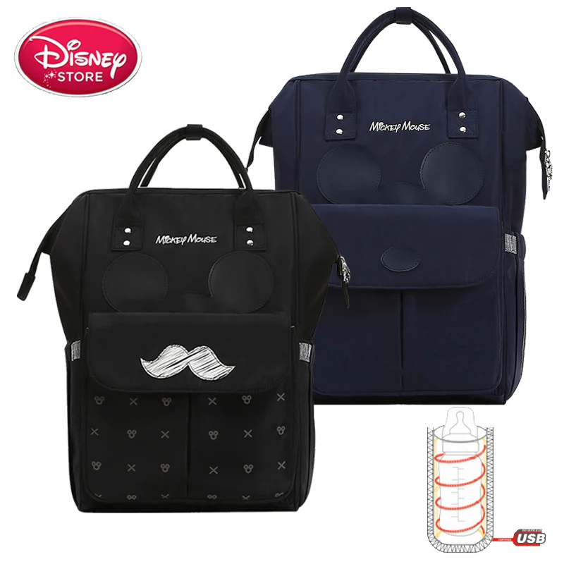 Подлинная Дисней мумия пеленки сумки рюкзак USB изоляции бутылки подгузник сумка