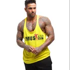 Майка мужская хлопковая, без рукавов, для фитнеса, бодибилдинга, M-XXL