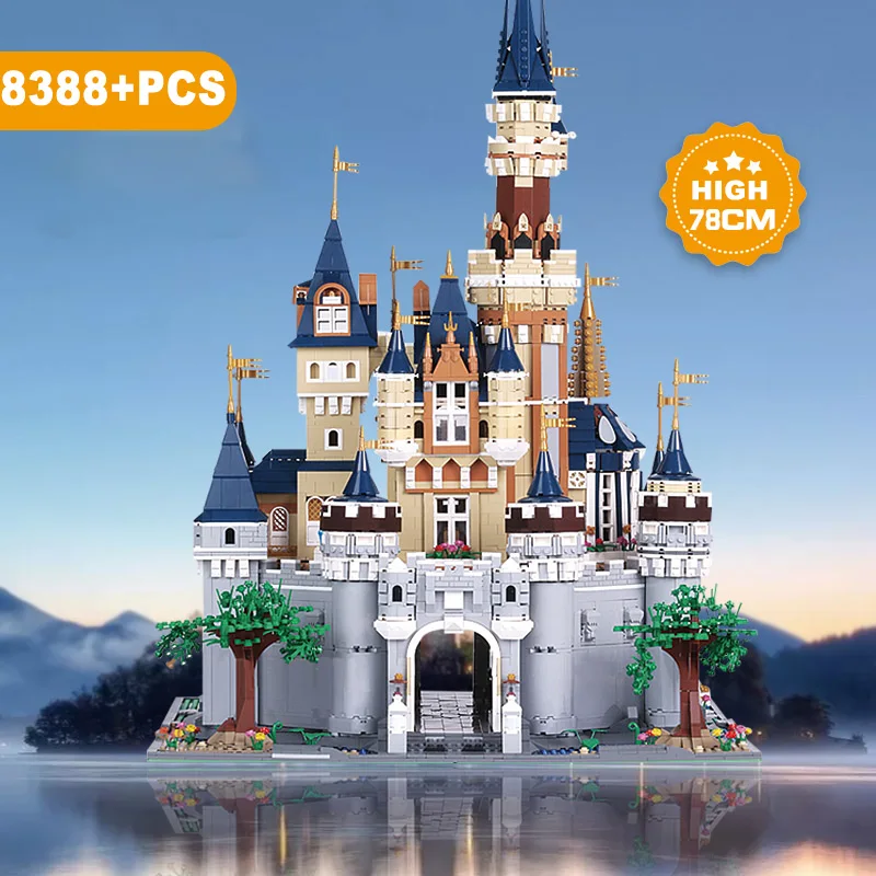 8388 шт. Принцесса замок город набор модель строительные блоки Дети DIY игрушки смешной день рождения совместимы 71040 16008 кирпичи