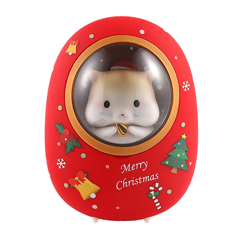 

Cute Space Capsule Hamster Hand Warmer and Power Bank Dual-Use 2-in-1 4-Speed Temperature Controlled Breathing Light