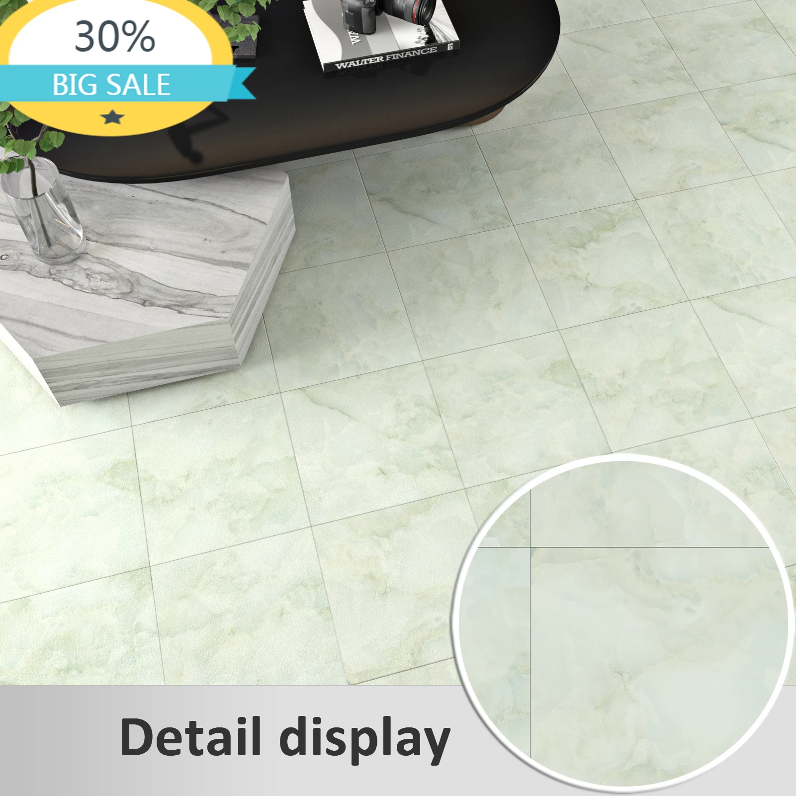 

Easy to Install Vinyl Walls Floor Sticker Marble Wood Waterproof Self-adhesive Kitchen Living Room Ground Tiles Contact Stickers
