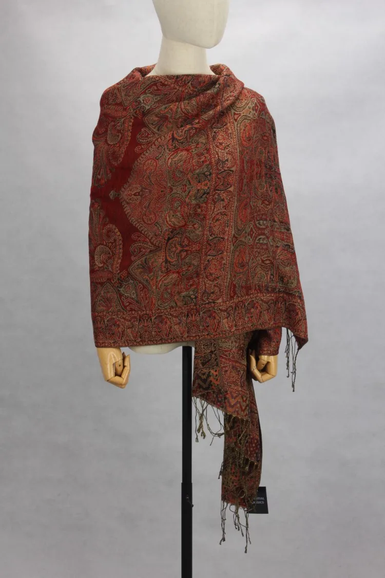 Women's 40% Silk 60% Wool Warm Winter Long Big Scarf Shawl Wrap Neckerchief 172X70cm 67&quotx27&quot HS007 | Аксессуары для