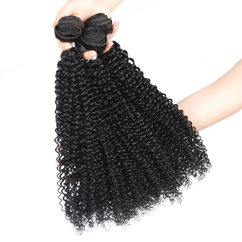 Кудрявые кудрявые пряди с закрытием натурального цвета бразильские