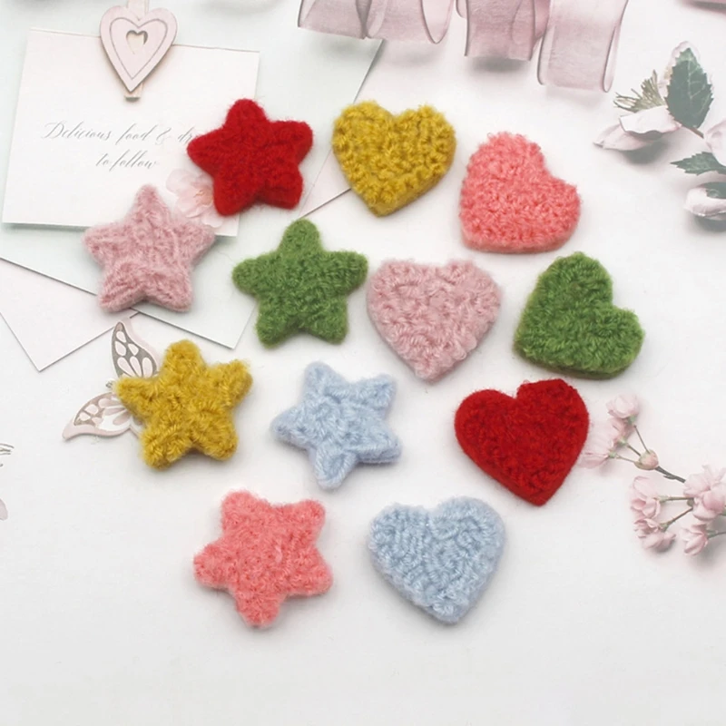Accesorios de fotograf&iacute;a reci&eacute;n nacido coraz&oacute;n estrella lana DIY accesorios de fotograf&iacute;a de beb&eacute; amor coraz&oacute;n 5 unids/set-0
