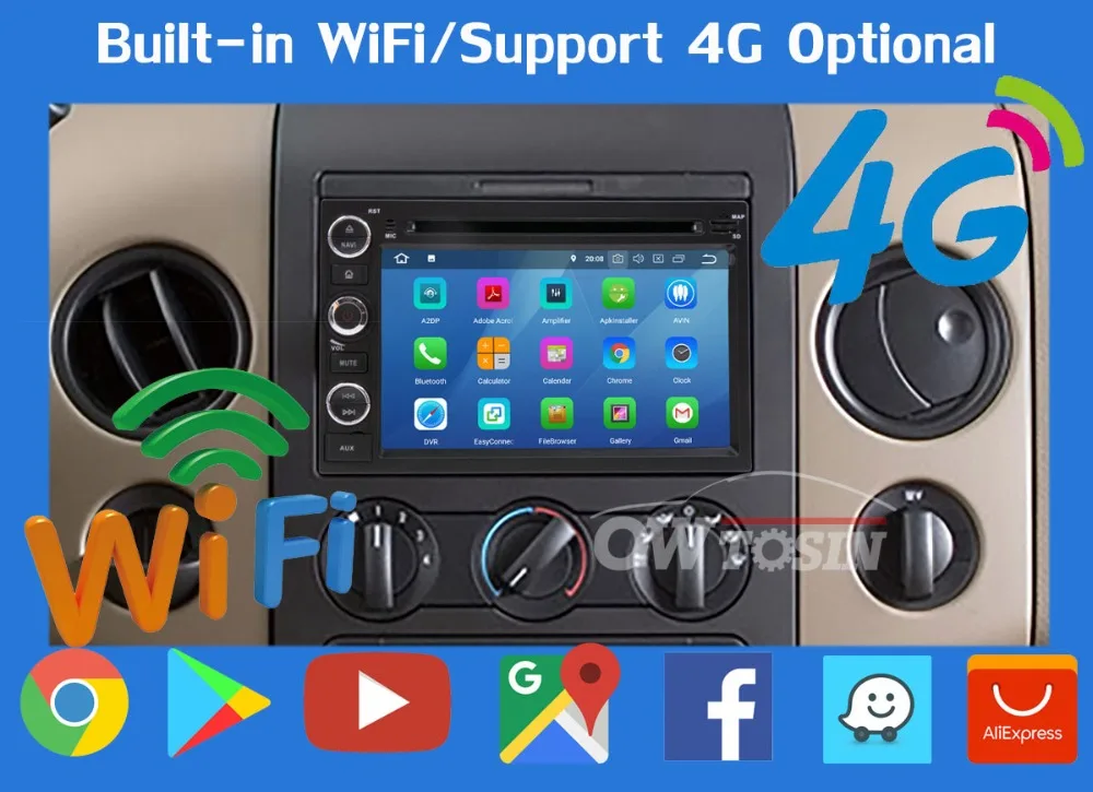 5 USB Octa Core Android 9,0 Автомобильный DVD плеер для Ford F150 F250 F350 F450 F550 2007 2008 2009 2010 2011 2012 2013 автомобильный радиоприемник