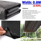 Индивидуальная ширина 0,8 м футов ПП анти-УФ черный пластик Mulch сельское хозяйство теплица круглая крышка тканевый барьер для сорняков коврик