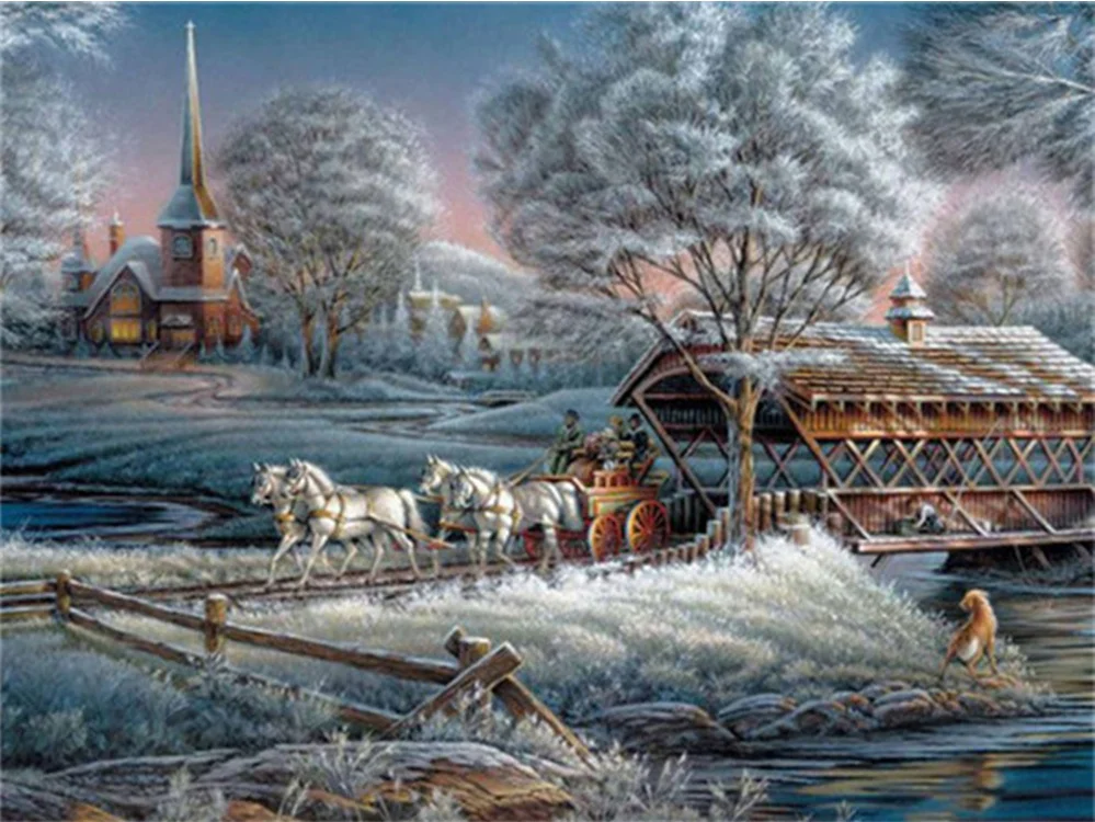 

Beautiful Scenery 5D Diamond Painting Full Drill Kits for Adults Cities DIY Diamond Embroidery Full Drill for Home Decor