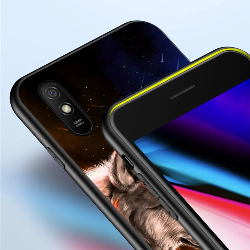 Moon Roaring Wolf Silicone Cover For Xiaomi Redmi 9 9T 9C 8 7 6 Pro 9AT 9A 8A 7A 6A S2 5 5A 4X Plus Phone Case