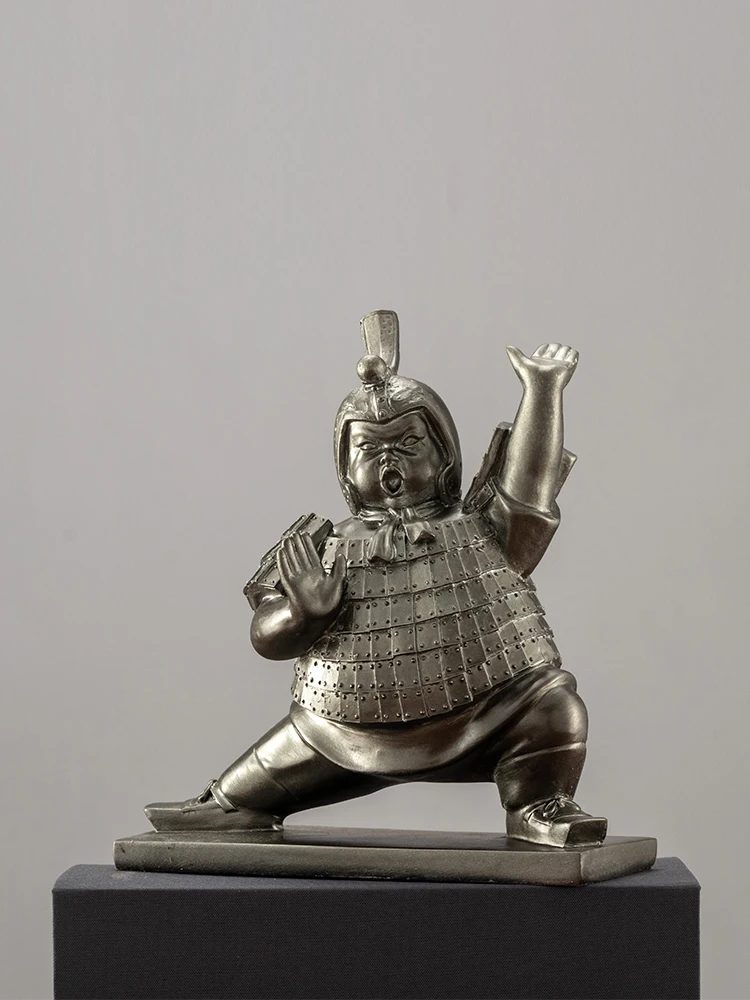 Ornament Qin Da Terracotta Warriors Ornaments Retro Office TV New Chinese Style Home Entrance Cabinet | Дом и сад
