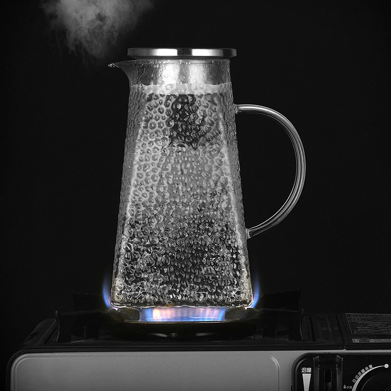 Холодный Стекло бутылка для воды кувшин чайник Прозрачный большой Ёмкость