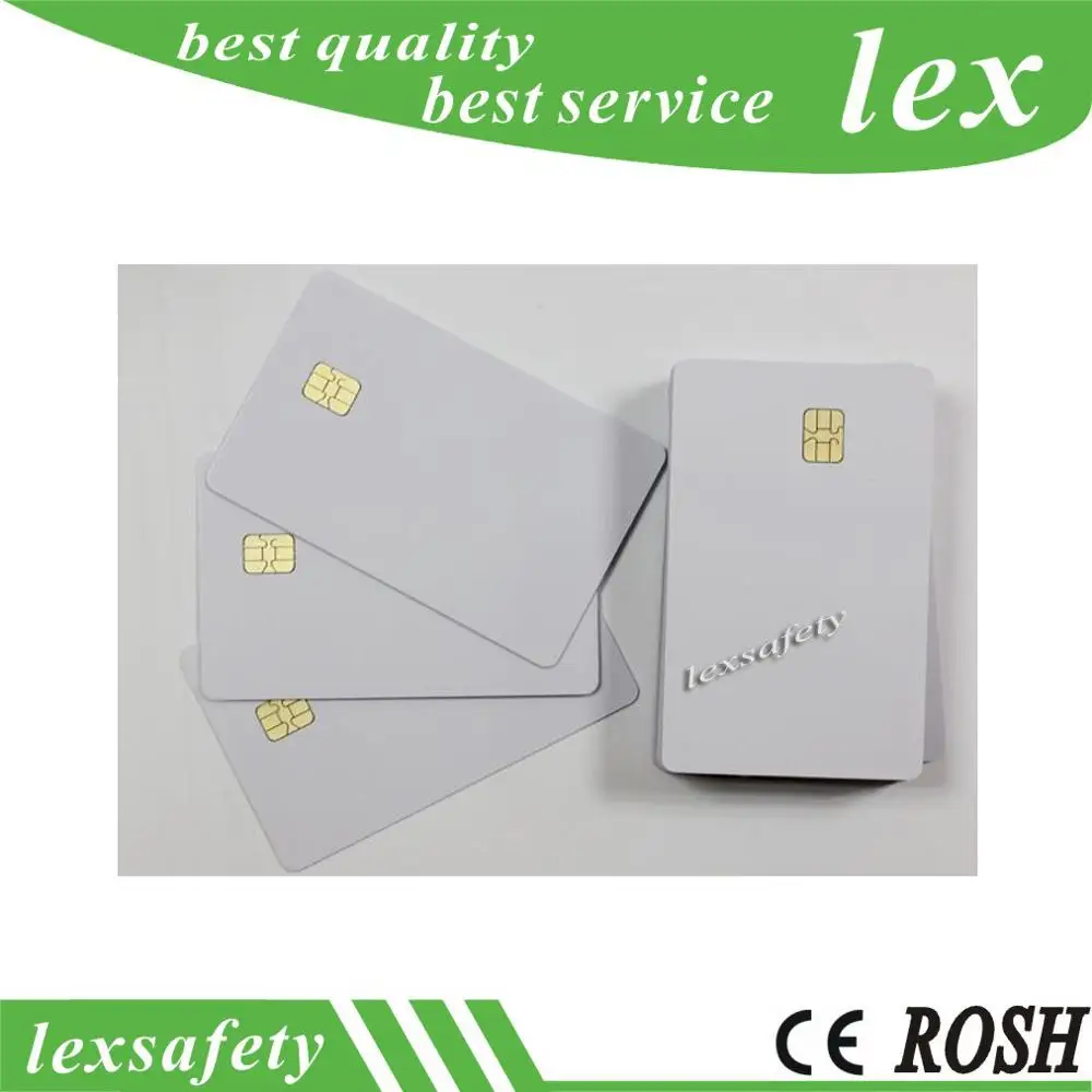(100 шт./лот) ISO7816 Blank Contact FM4442 Chip PVC Smart IC Card для открыток в отеле и членских карт|contact