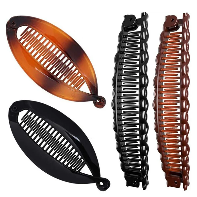 Заколки для волос женские в форме рыбы 1 комплект заколка банан |