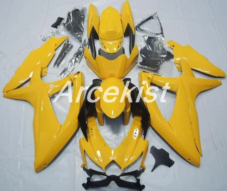 

(Injection molding) New ABS Fairing Kits For Suzuki GSXR600 GSXR750 600 750 08 09 10 K8 2008 2009 2010 Fairing set yellow