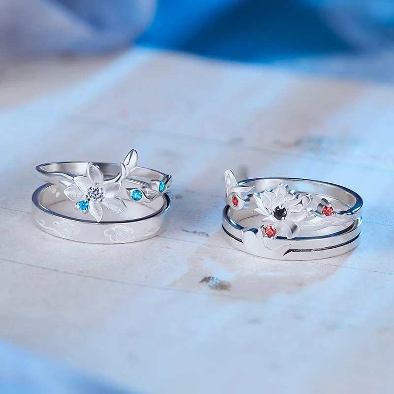 Купить Grandmaster Of Demonic Cultivation Ring 925 пробы Silver The Untamed Wei Wuxian Lan Wangji MDZS подарок Дешево Grandmaster Of Demonic Cultivation Ring 925 пробы Silver The Untamed Wei Wuxian Lan Wangji MDZS подарок