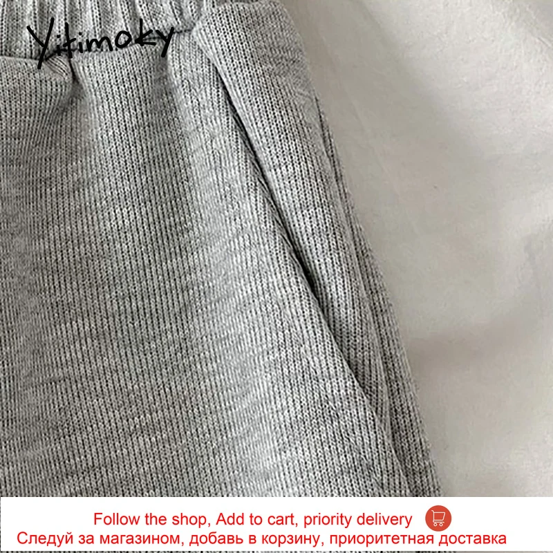 

Yitimoky High Waist White Drawstring Sweatpants Women Pants Elastic Harem Pants Loose Pockets Casual Summer 2021 New Fashion