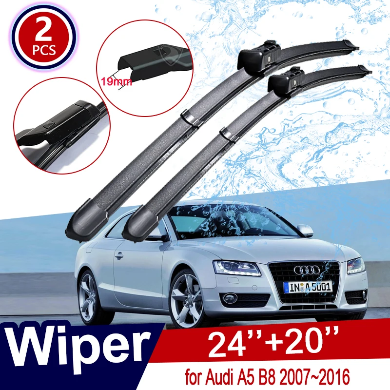 Car Wiper Blade Windscreen for Audi A5 B8 2007~2016 8T Windshield Wipers 2008 2009 2010 2011 2012 2013 2014 2015 Car Accessories