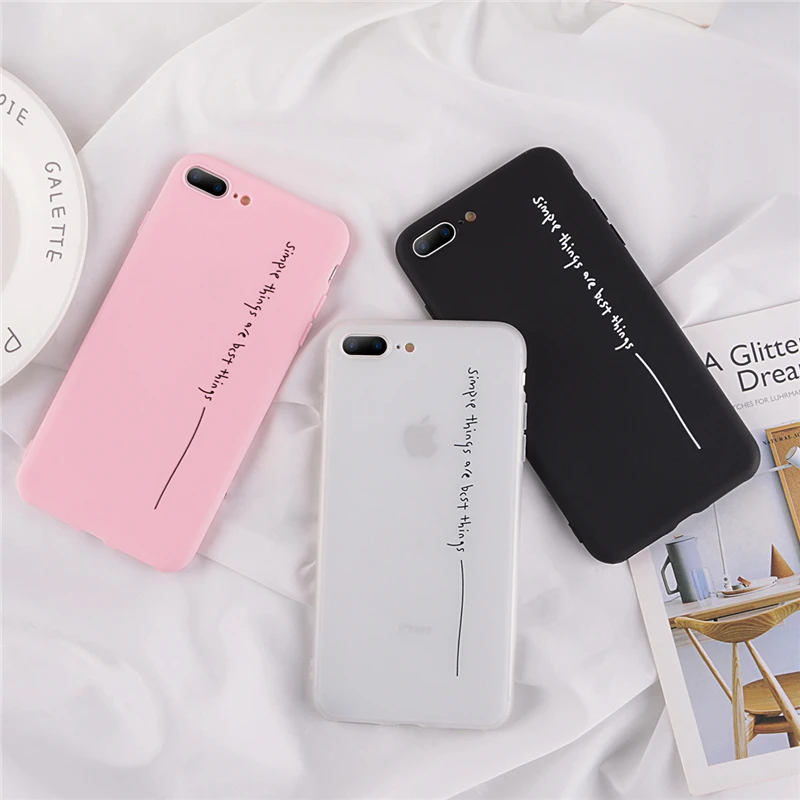 Чехол Ottwn для iPhone 6, 7, 8 Plus, X, XR, XS, Max, простой чехол с буквенным принтом, для iPhone 11 Pro, чехол, Мягкая силиконовая задняя крышка, чехол для телефона