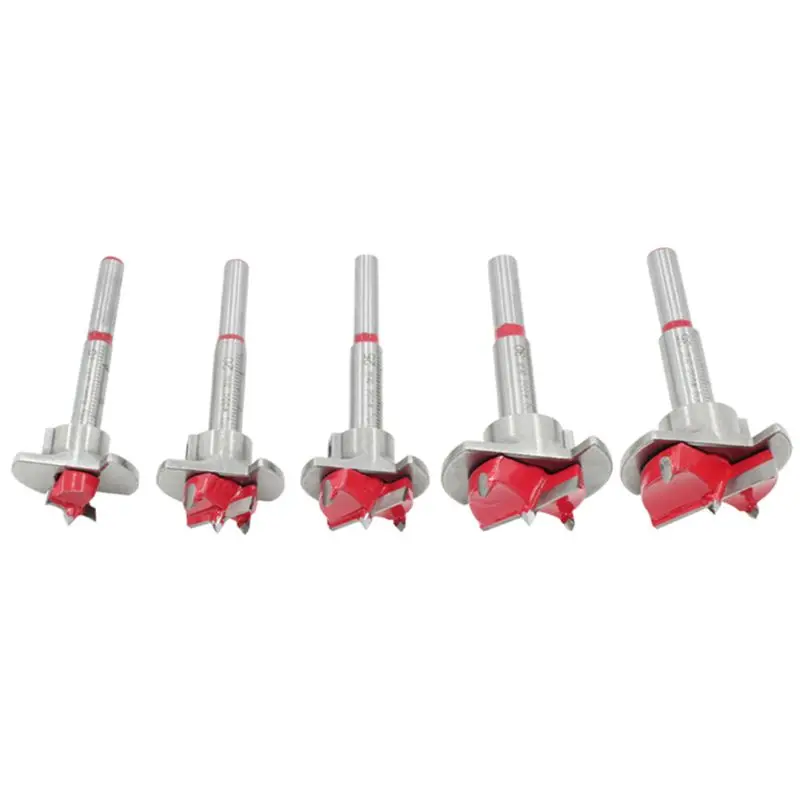 

5pcs 15-35mm Adjustable Carbide Drill Bits Hinge Hole Opener Hex Wrench Tipped Drilling Tool Woodworking Cutter