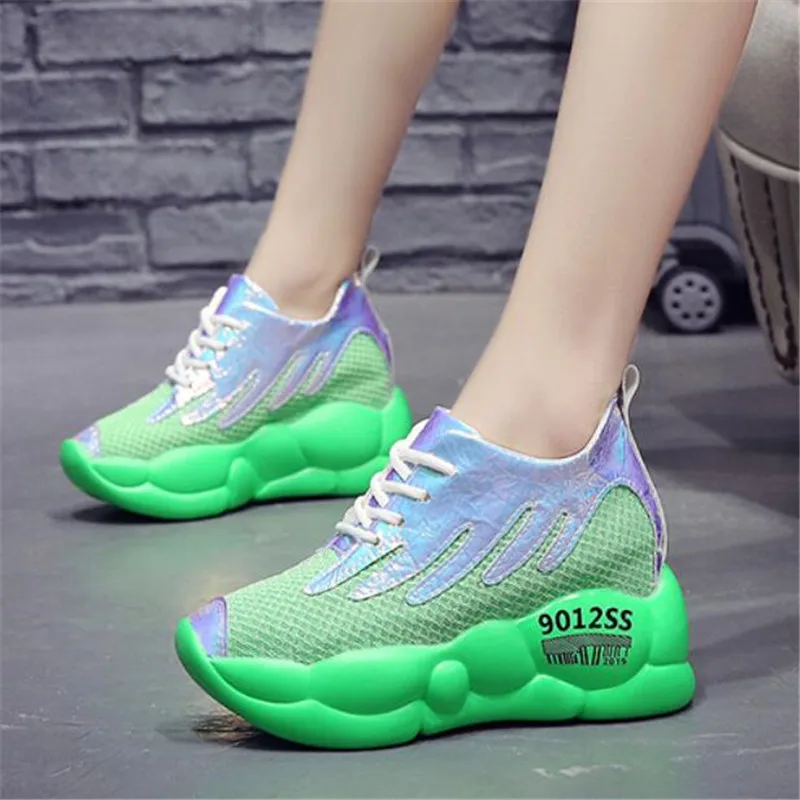 Женские кроссовки на платформе туфли лодочки теннисные повседневная обувь