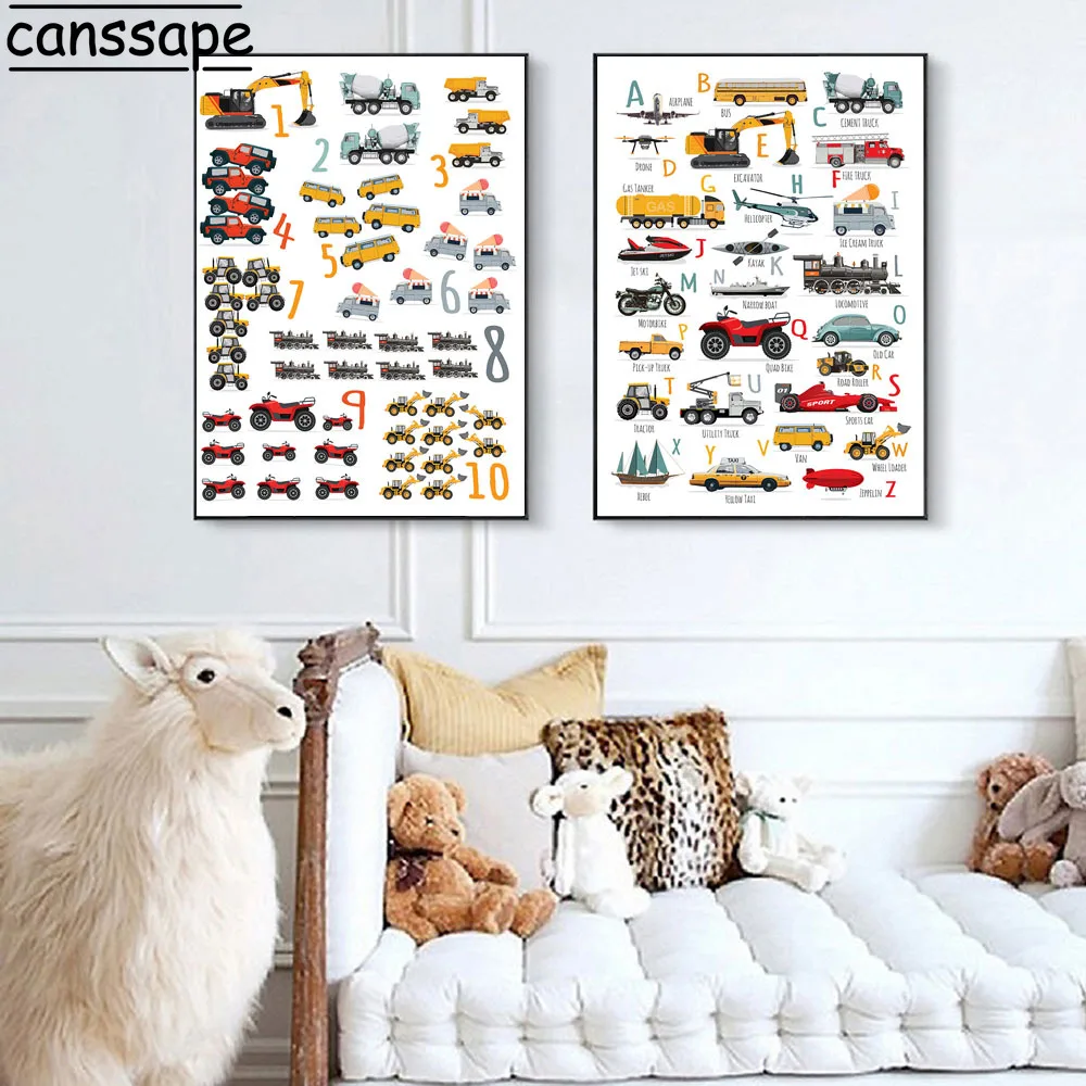 Мультяшная игрушка плакат с алфавитом картина цифрами буквами обучение печать