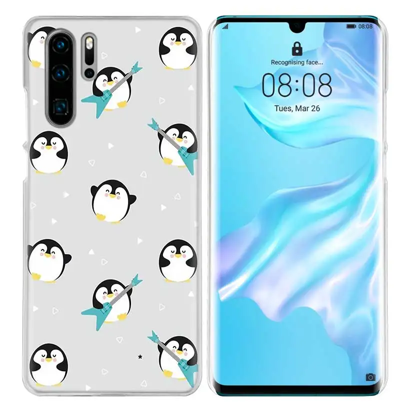 Жесткий чехол для huawei P30 P20 P10 mate 30 20 10 Nova 5 5i Pro Lite P Smart Z Plus Прекрасный Пингвин полярный медведь