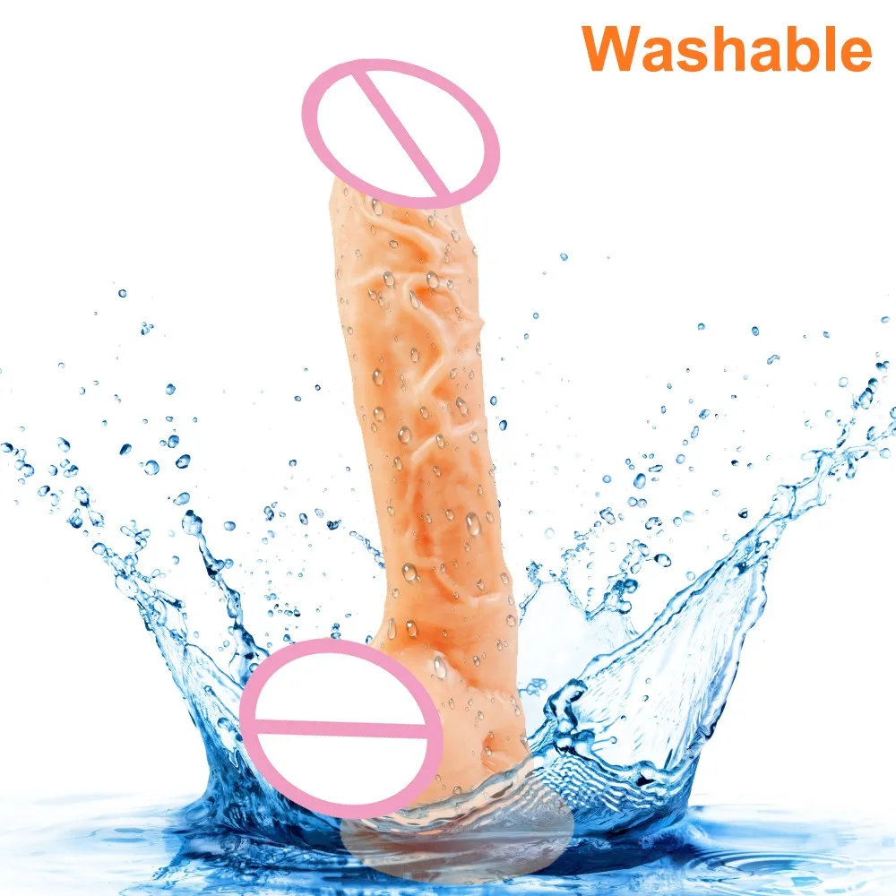 Большой фаллоимитатор мягкий Желейный реалистичная форма с присоской Анальная