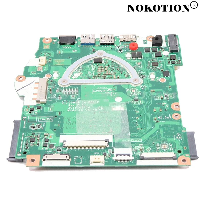 Материнская плата NOKOTION C5W1R LA D661P NBGKY11002 NB.GKY11.002 для acer aspire ES1 523 ноутбука|Материнские