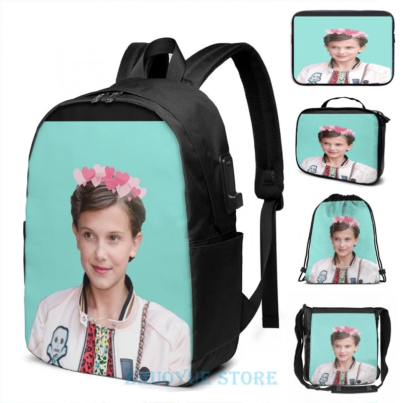 Рюкзак с графическим принтом для мужчин и женщин школьные ранцы USB-зарядкой