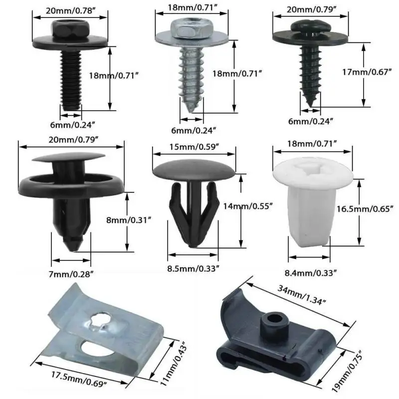 

Replacement Fasteners 50Pcs Accessories For Toyota Lexus Mudguard Parts