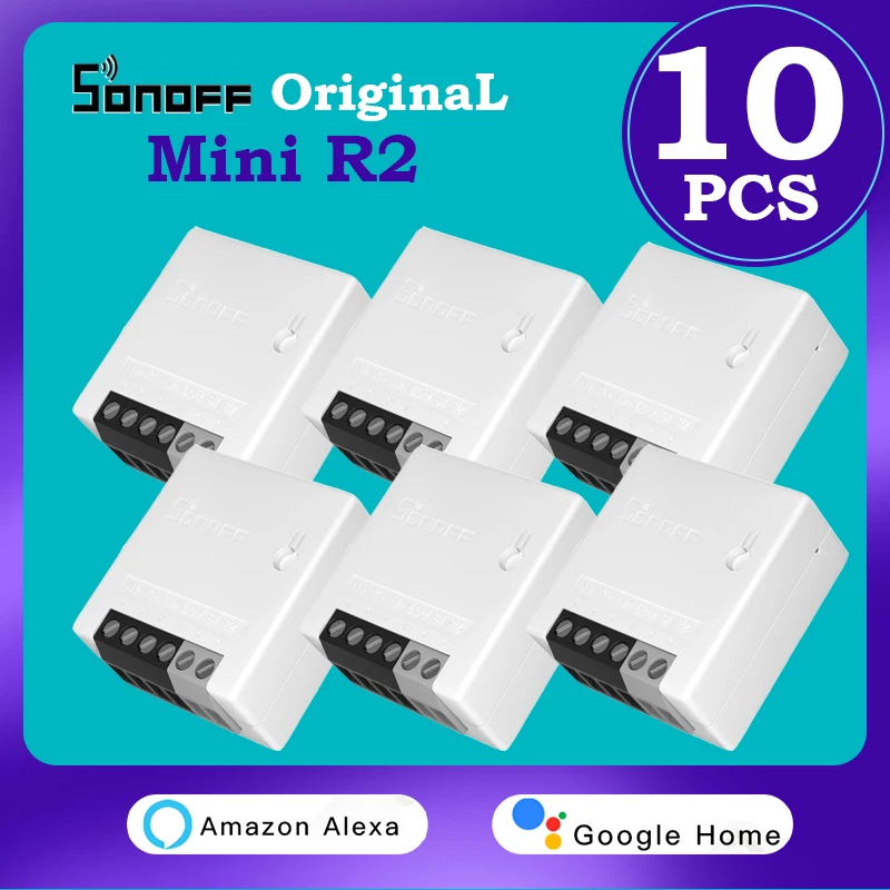 1 10 SONOFF mini r2 smart Switch diy wifi беспроводной Таймер умный дом автоматизация совместима с