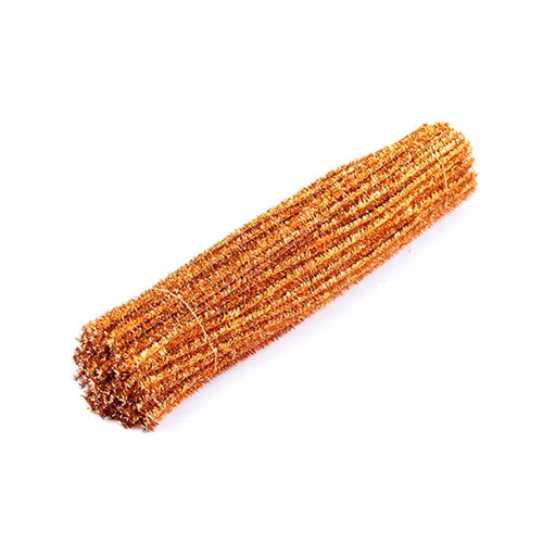 Glitter orange 30*0,6 см блестящий топ, корень волос, кривая палочка для детей, для детского сада, ручной работы, материал для рукоделия, Рождественские елки, вечерние украшения, 100 шт - Цвет: Glitter orange