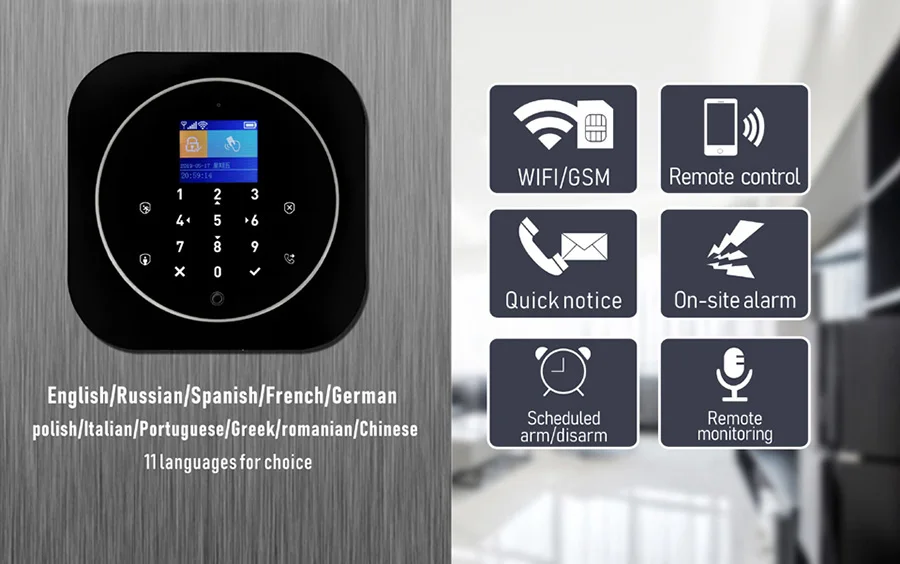 Sgooway сенсорная клавиатура Tuya Smart Life WI-FI GSM домашняя система охранной сигнализации Беспроводной с IP видео Камера Alexa Google Home