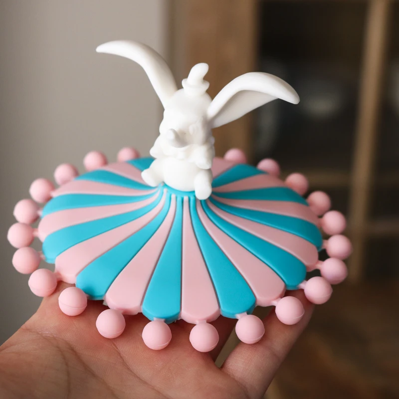 Силиконовая крышка для кофейной чашки Dumbo, Анти-пыль, теплая вода, питьевая чашка, крышка, керамическая кружка, крышка, термостойкая чайная чашка с крышкой, ChirstmasGift