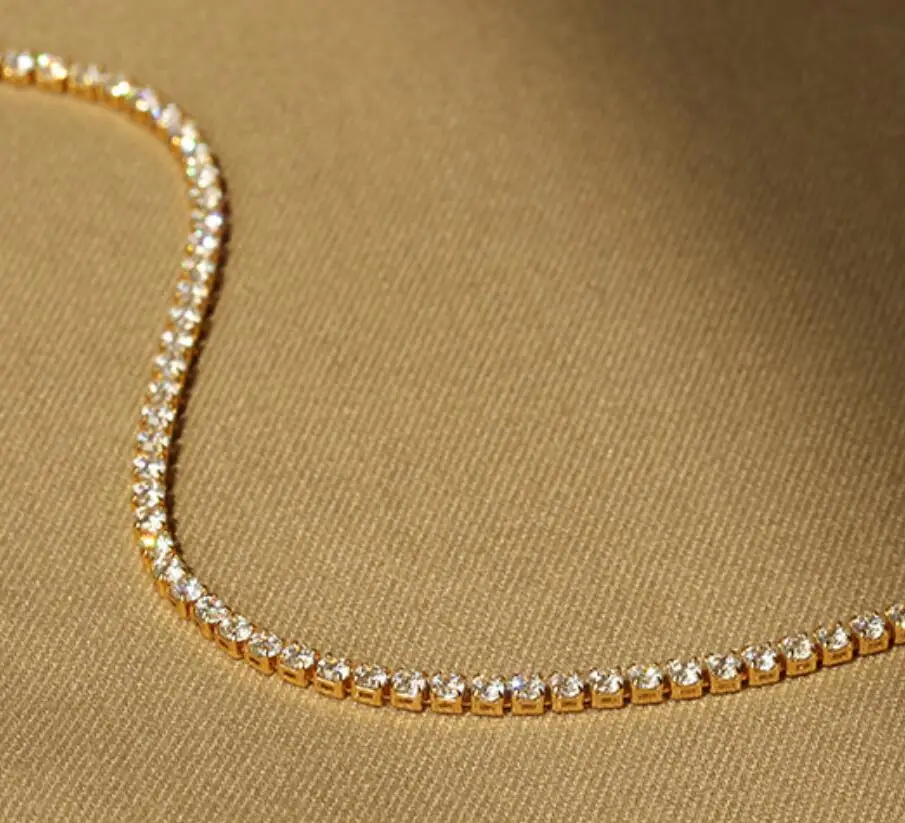 

Women's Gypsophila Inlaid Zircon Item Simple Temperament Personality Short Clavicle Chain