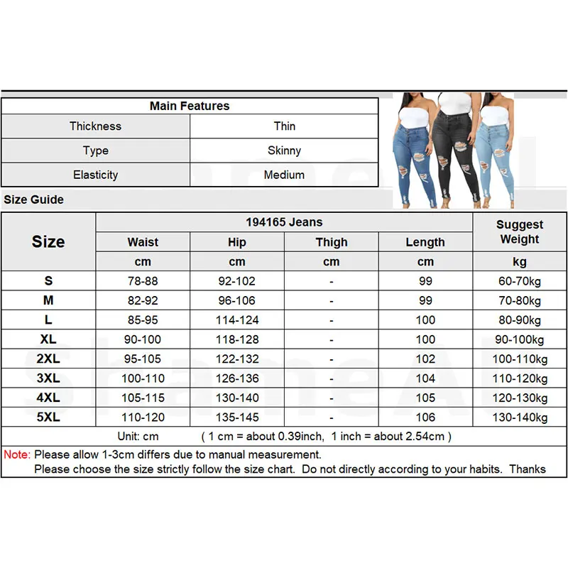 Большие размеры на пуговицах светло голубые рваные обтягивающие длинные джинсы