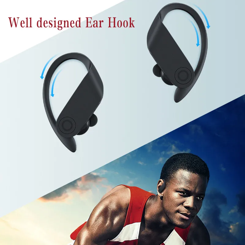 B10 TWS Bluetooth 5 0 наушники спортивные с ушным крючком водонепроницаемые Беспроводная