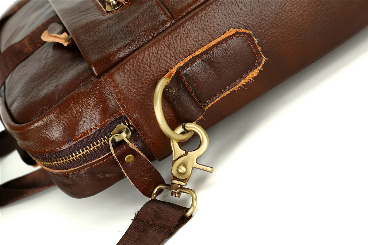 2021 leather men's briefcase Kraft Men's Cross-Back Business Package Men's handbags  computer bag  leather bag  briefcase