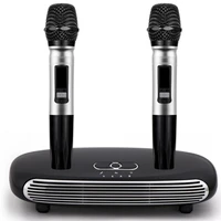 k8 optical bluetooth compatible wireless dual microphone arc home echo system singing karaoke machine box k song player 30m far