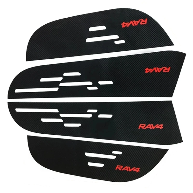 

Toyota Rav4 Carbon Fiber Protective Film Door Protection Accessories 1set/4pcs Anti-Kick Stickers Car Style Suitable for Toyota
