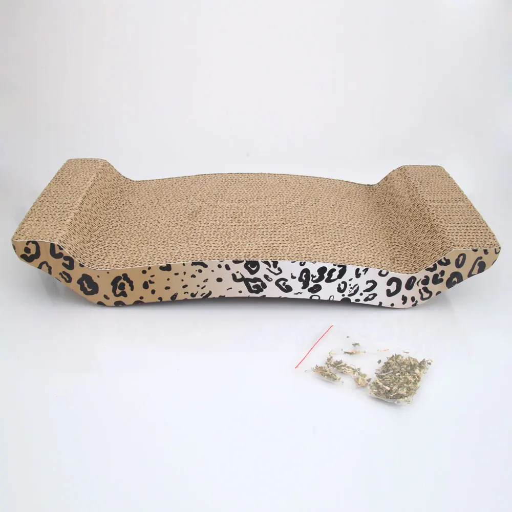 

Corrugated Paper Grinding Claw Plate with Catnip Leopard Print Pattern WWO66