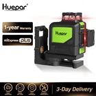 Нивелир лазерный Huepar, 8 линий, 2D, красный луч, 360 , самовыравнивающийся, Ручное переключение, горизонтальная, вертикальная линия, с кронштейном импульсного режима