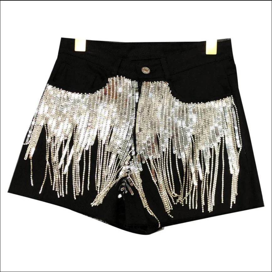 Женские джинсы широкие с бахромой высокой талией корейские лето 2019|Женские