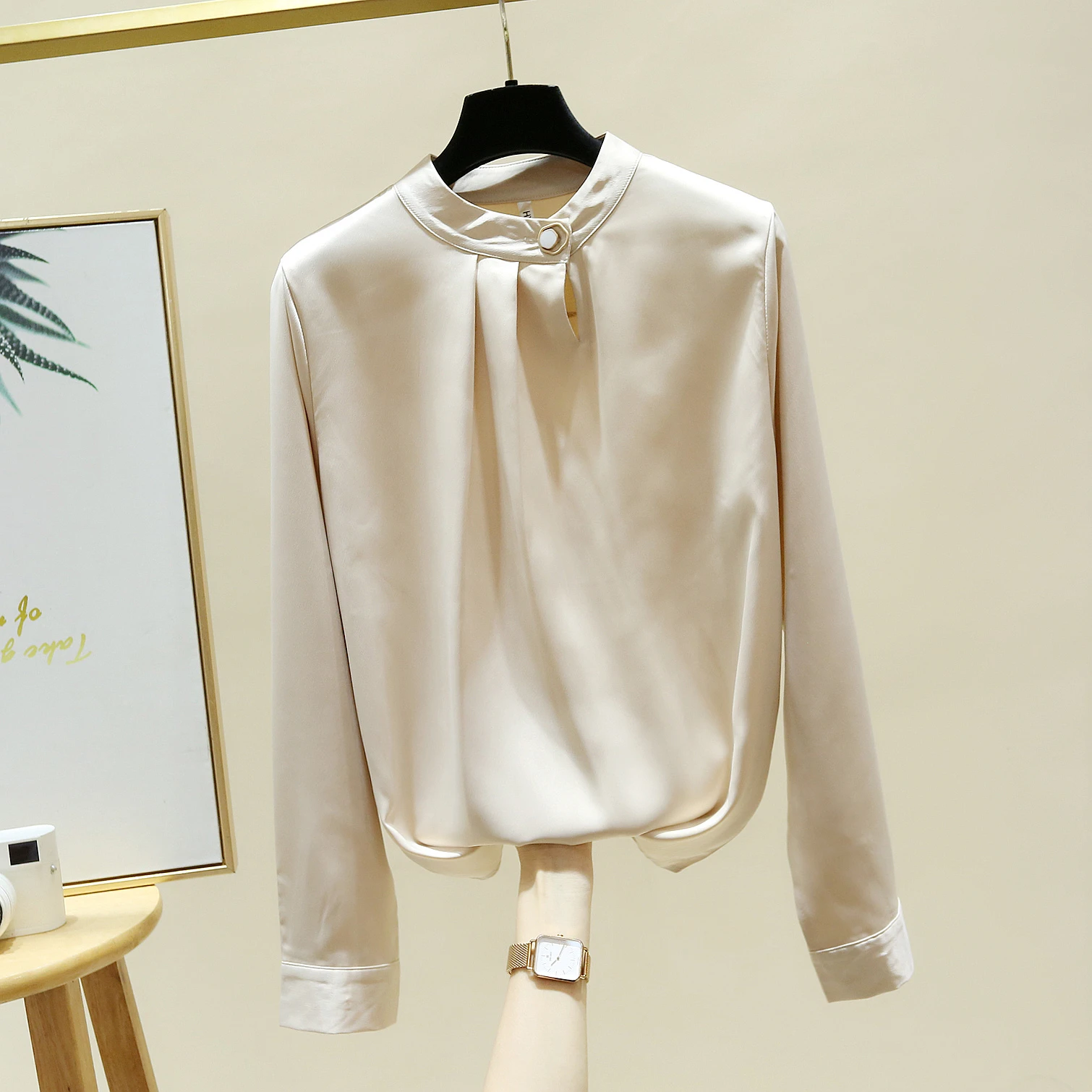 

2021 New Autumn Korean Style Office Ladies Long Sleeves Shirt Women's Casual Blouse Shirts A4414